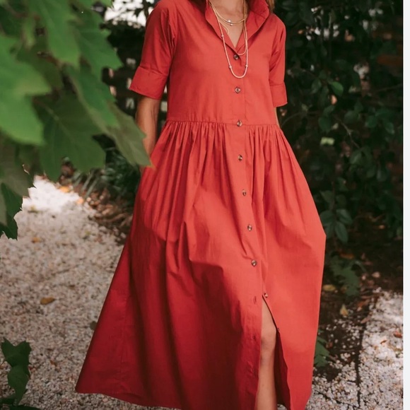 Parterre Owen Dress in Coastal Red - Picture 1 of 2